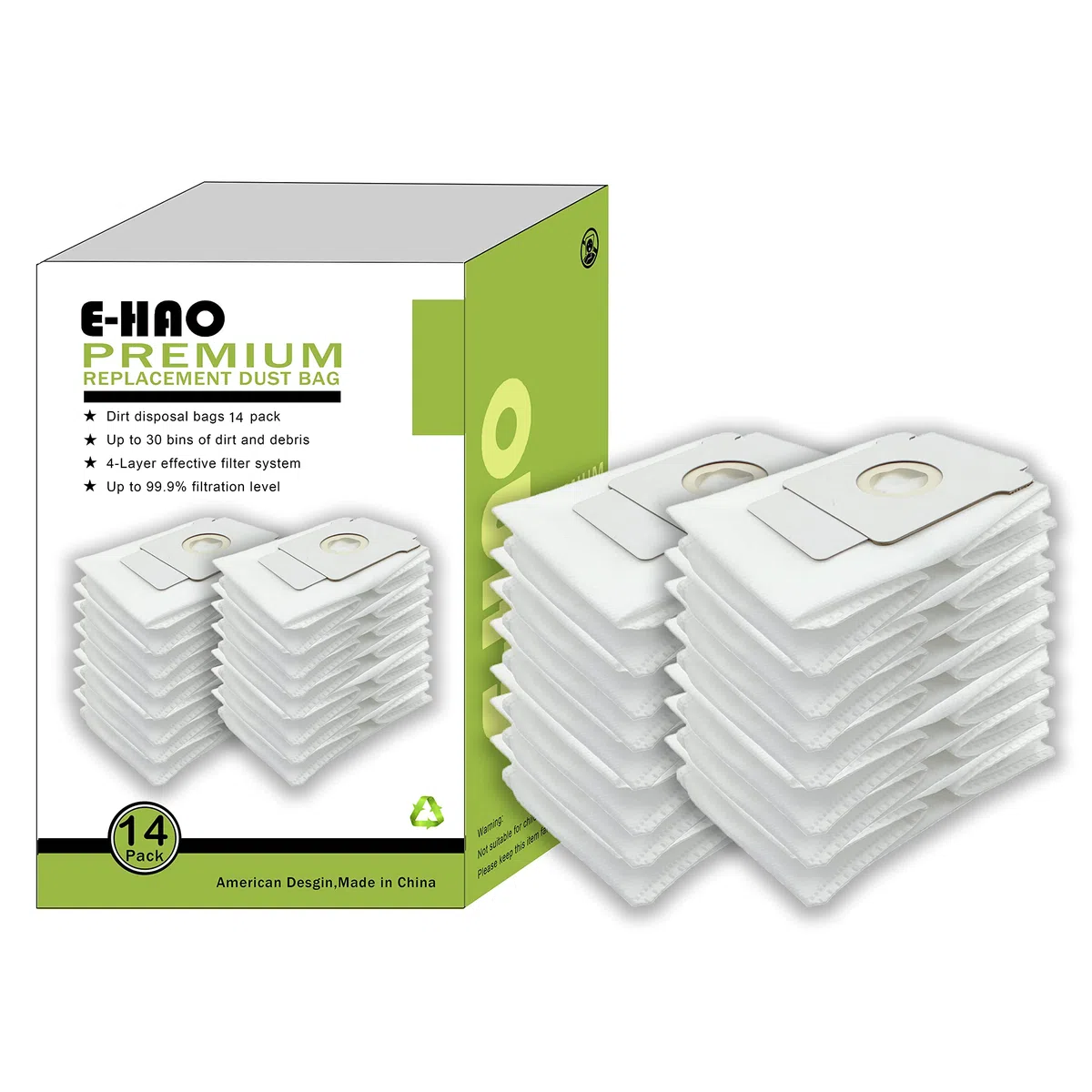 14 sacchetti per aspirapolvere compatibili con iRobot Roomba i/s/j e Combo i/j, sacchetto di ricambio per 706/705/505/405/205/105/104/j5+/j6+/j7+/j8+/j9+/i1+/i2+/i3+/i4+/i5+/i6+/i7+/i8+/s9+
